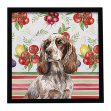 Load image into Gallery viewer, Liver Roan English Cocker Spaniel Vegetables Framed Metal Print