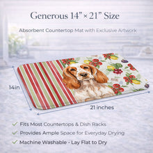 Load image into Gallery viewer, Orange Roan English Cocker Spaniel Vegetables Dish Drying Mat