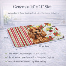 Load image into Gallery viewer, Red English Cocker Spaniel Vegetables Dish Drying Mat
