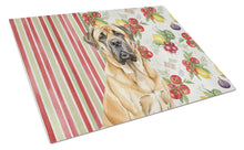 Load image into Gallery viewer, Fawn English Mastiff Vegetables Glass Cutting Board