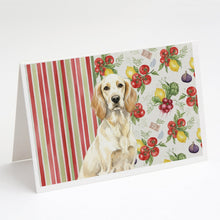 Load image into Gallery viewer, Lemon Belton English Setter Vegetables Greeting Cards Pack of 8