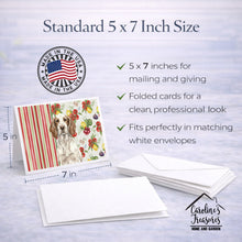 Load image into Gallery viewer, Liver Belton English Setter Vegetables Greeting Cards Pack of 8