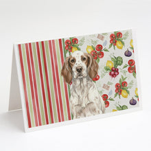 Load image into Gallery viewer, Liver Belton English Setter Vegetables Greeting Cards Pack of 8