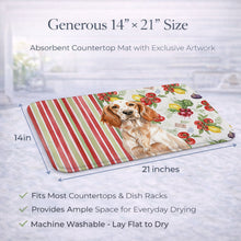 Load image into Gallery viewer, Orange Belton English Setter Vegetables Dish Drying Mat
