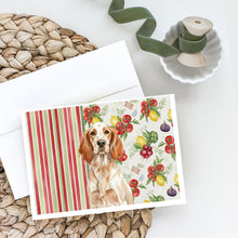Load image into Gallery viewer, Orange Belton English Setter Vegetables Greeting Cards Pack of 8