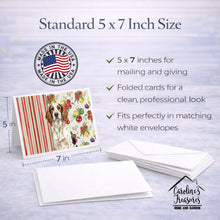 Load image into Gallery viewer, Tricolor English Setter Vegetables Greeting Cards Pack of 8