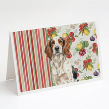 Load image into Gallery viewer, Tricolor English Setter Vegetables Greeting Cards Pack of 8
