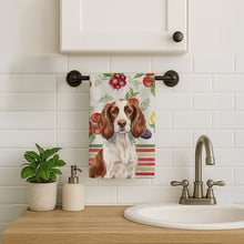 Load image into Gallery viewer, Liver and White English Springer Spaniel Vegetables Kitchen Towel