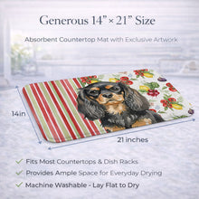 Load image into Gallery viewer, Black and Tan English Toy Spaniel Vegetables Dish Drying Mat