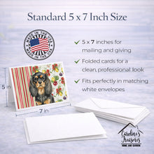 Load image into Gallery viewer, Black and Tan English Toy Spaniel Vegetables Greeting Cards Pack of 8