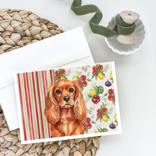 Load image into Gallery viewer, Ruby English Toy Spaniel Vegetables Greeting Cards Pack of 8