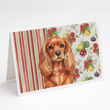 Load image into Gallery viewer, Ruby English Toy Spaniel Vegetables Greeting Cards Pack of 8