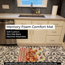 Load image into Gallery viewer, Ruby English Toy Spaniel Vegetables Memory Foam Kitchen Mat