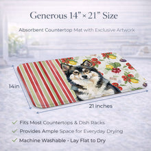 Load image into Gallery viewer, Finnish Lapphund Vegetables Dish Drying Mat