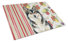 Load image into Gallery viewer, Finnish Lapphund Vegetables Glass Cutting Board