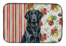 Load image into Gallery viewer, Black Flat-Coated Retriever Vegetables Dish Drying Mat