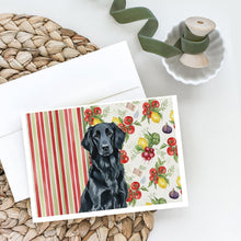 Load image into Gallery viewer, Black Flat-Coated Retriever Vegetables Greeting Cards Pack of 8