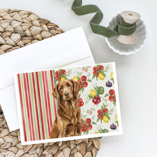 Load image into Gallery viewer, Liver Flat-Coated Retriever Vegetables Greeting Cards Pack of 8