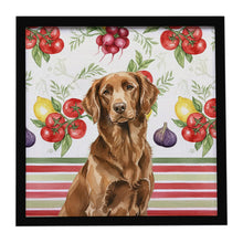 Load image into Gallery viewer, Liver Flat-Coated Retriever Vegetables Framed Metal Print