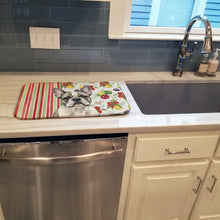 Load image into Gallery viewer, Pied French Bulldog Vegetables Dish Drying Mat