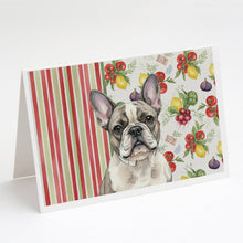 Load image into Gallery viewer, Pied French Bulldog Vegetables Greeting Cards Pack of 8