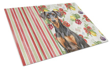Load image into Gallery viewer, German Pinscher Vegetables Glass Cutting Board