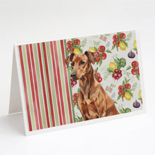Load image into Gallery viewer, Red German Pinscher Vegetables Greeting Cards Pack of 8