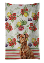Load image into Gallery viewer, Red German Pinscher Vegetables Kitchen Towel