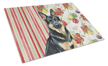 Load image into Gallery viewer, Black and Tan German Shepherd Vegetables Glass Cutting Board