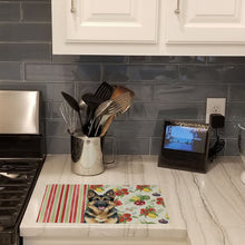 Load image into Gallery viewer, German Shepherd Vegetables Glass Cutting Board