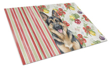 Load image into Gallery viewer, German Shepherd Vegetables Glass Cutting Board