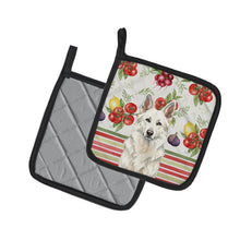 Load image into Gallery viewer, White German Shepherd Vegetables Pair of Pot Holders