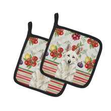 Load image into Gallery viewer, White German Shepherd Vegetables Pair of Pot Holders