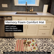 Load image into Gallery viewer, Liver and White German Wirehaired Pointer Vegetables Memory Foam Kitchen Mat