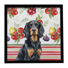 Load image into Gallery viewer, Gordon Setter Vegetables Framed Metal Print