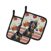 Load image into Gallery viewer, Gordon Setter Vegetables Pair of Pot Holders