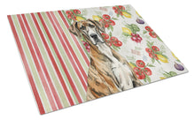 Load image into Gallery viewer, Brindle Great Dane Vegetables Glass Cutting Board