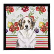 Load image into Gallery viewer, Badger Great Pyrenees Vegetables Framed Metal Print
