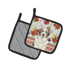 Load image into Gallery viewer, Badger Great Pyrenees Vegetables Pair of Pot Holders