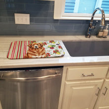 Load image into Gallery viewer, Reddish Brown Great Pyrenees Vegetables Dish Drying Mat