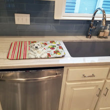 Load image into Gallery viewer, White Great Pyrenees Vegetables Dish Drying Mat