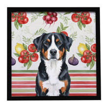 Load image into Gallery viewer, Greater Swiss Mountain Dog Vegetables Framed Metal Print