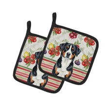 Load image into Gallery viewer, Greater Swiss Mountain Dog Vegetables Pair of Pot Holders