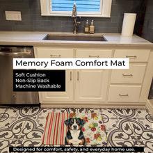 Load image into Gallery viewer, Greater Swiss Mountain Dog Vegetables Memory Foam Kitchen Mat