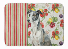 Load image into Gallery viewer, Black and White Greyhound Vegetables Memory Foam Kitchen Mat