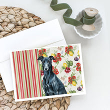 Load image into Gallery viewer, Black Greyhound Vegetables Greeting Cards Pack of 8