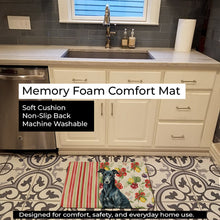 Load image into Gallery viewer, Black Greyhound Vegetables Memory Foam Kitchen Mat