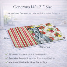 Load image into Gallery viewer, Blue Brindle Greyhound Vegetables Dish Drying Mat
