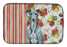 Load image into Gallery viewer, Blue Brindle Greyhound Vegetables Dish Drying Mat