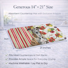 Load image into Gallery viewer, Brindle Greyhound Vegetables Dish Drying Mat